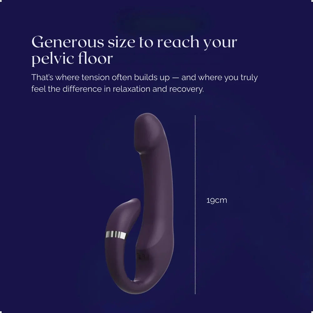 Generous 19 cm size to reach your pelvic floor